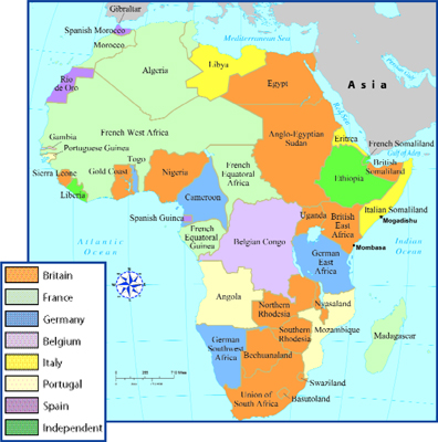 Africa Colonialism Map