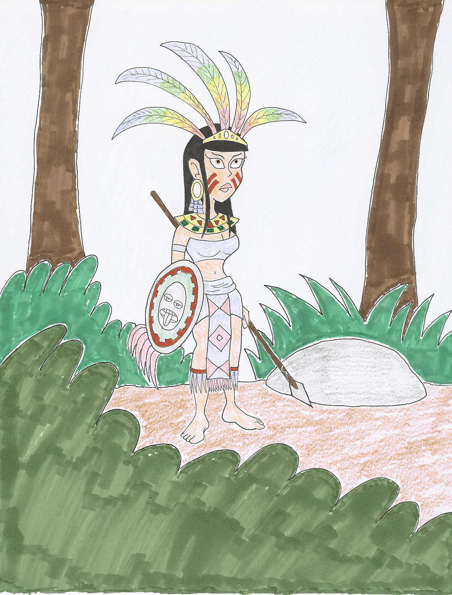 Aztec Women Drawings