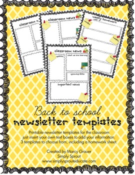 Back To School Newsletter Examples Preschool