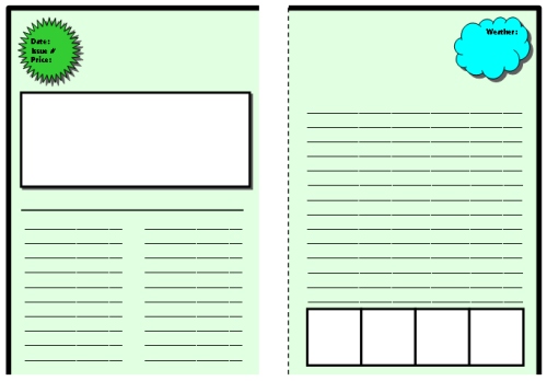 Blank Newspaper Template For Kids Free