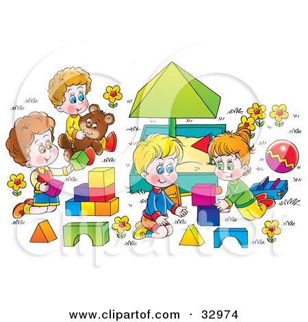 Children Clip Art Playing