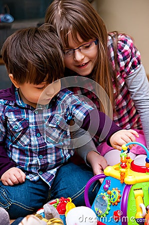 Children Playing With Toys