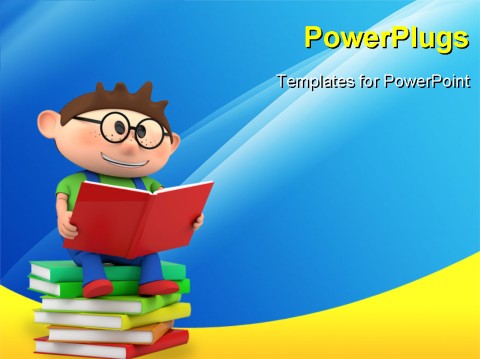 Children Reading Books Cartoon