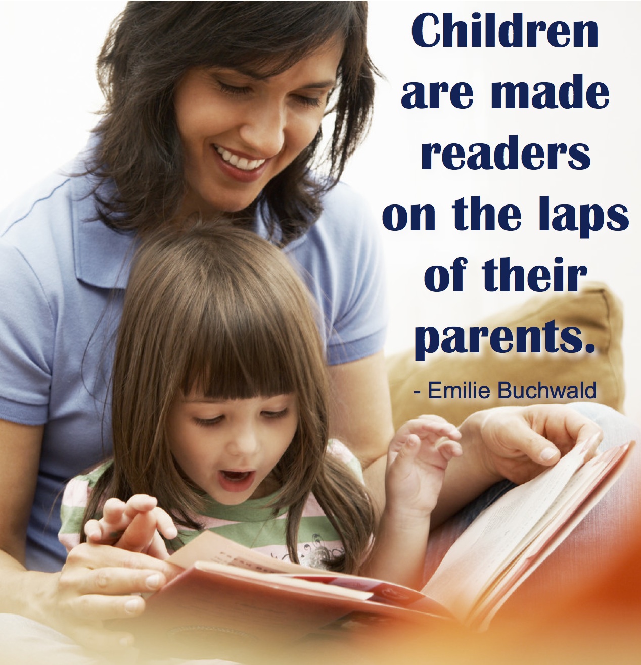 Children Reading Books With Parents