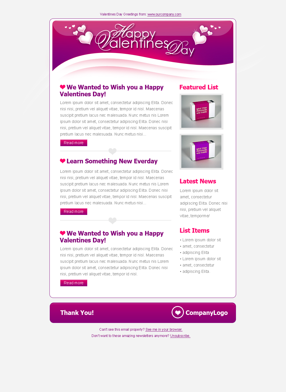 Corporate Newsletter Samples