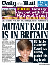 Daily Mail Newspaper Headlines Uk