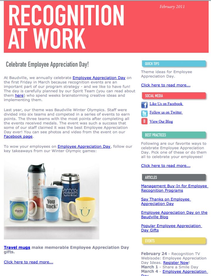 Employee Newsletter Ideas