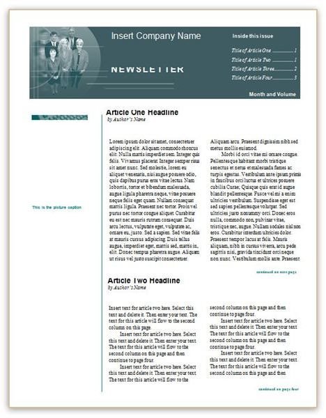 Free Newsletter Templates For Microsoft Word