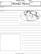 Free Printable Newspaper Article Template For Kids