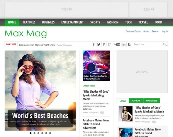 Hades Bold Magazine Newspaper Template Free Download