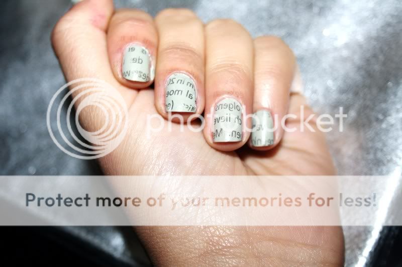 How To Do Newspaper Nails With Magazine