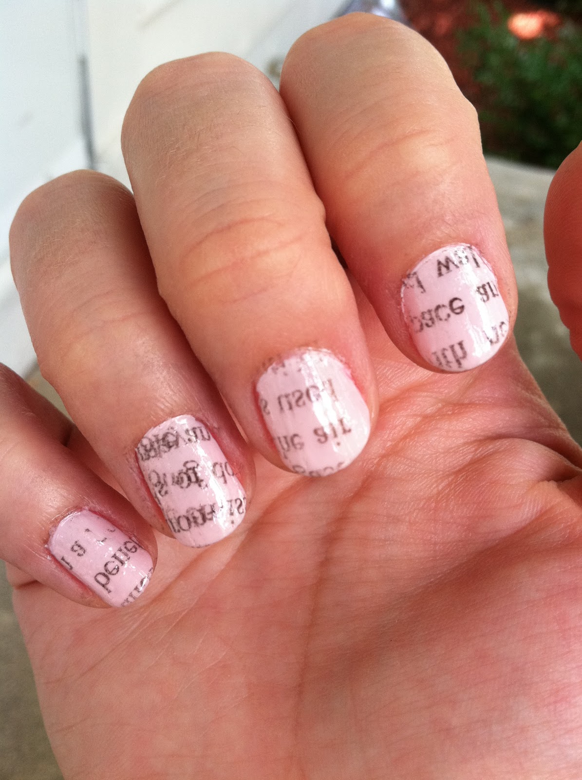 How To Do Newspaper Nails Without Rubbing Alcohol