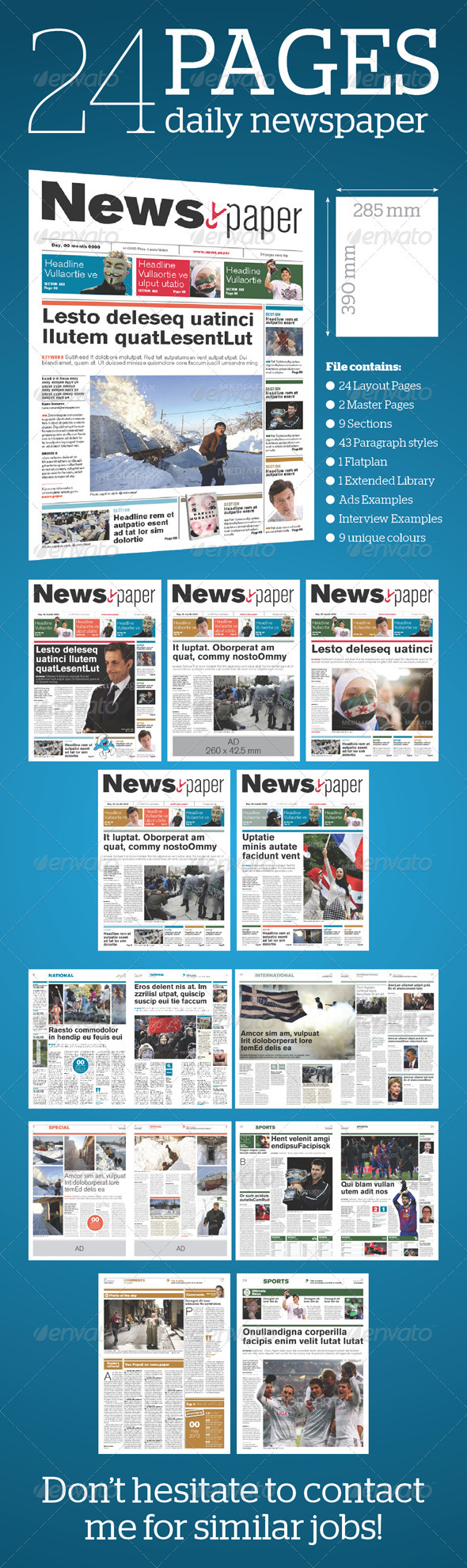 Indesign Newspaper Templates Free