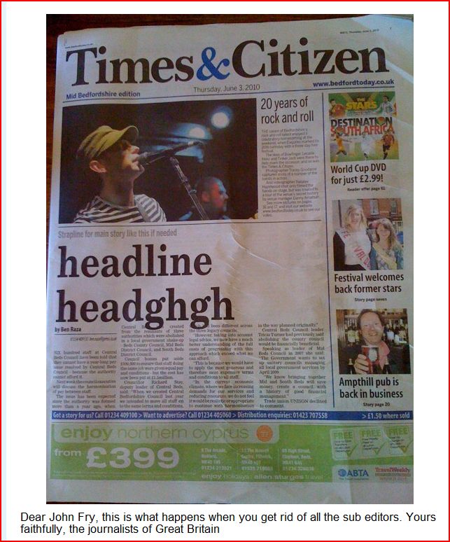 Newspaper Front Page Template Free