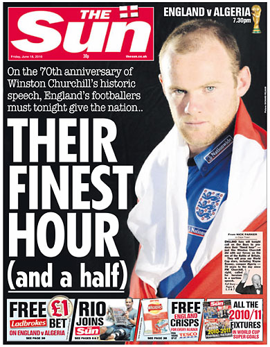 Newspaper Front Page The Sun