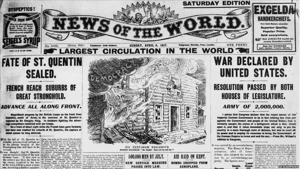 Newspaper Headlines War