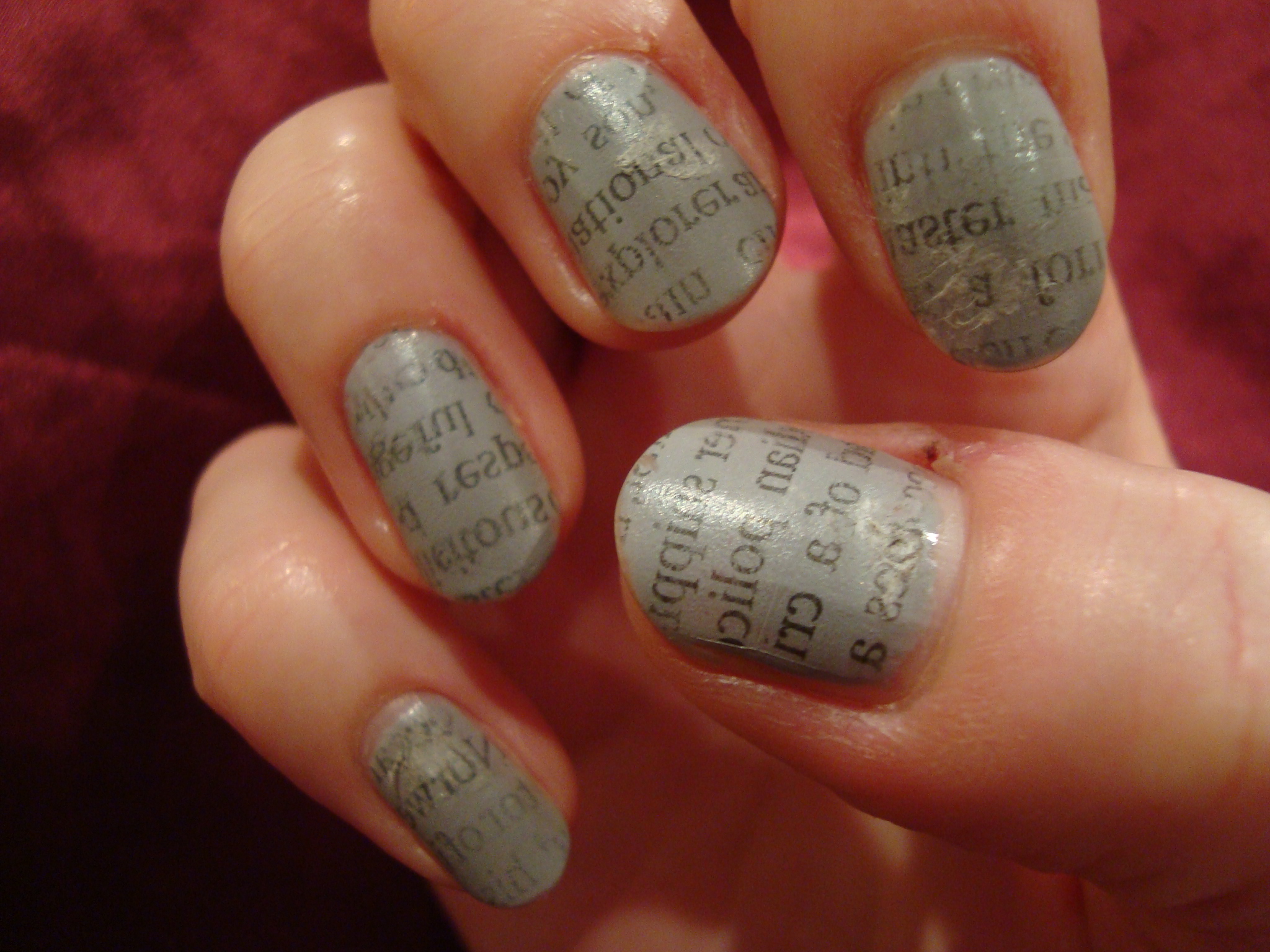 Newspaper Nails With Water
