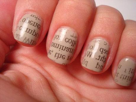 Newspaper Nails With Water Step By Step