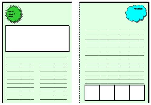 Newspaper Template For Kids