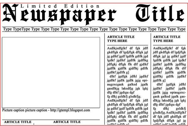 Newspaper Template Free Download