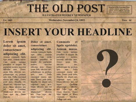 Newspaper Template Free Printable