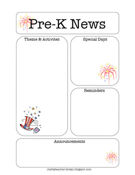 Preschool Newsletter Templates Free