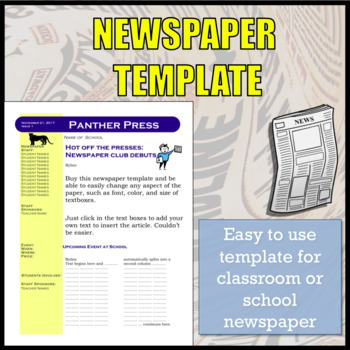 School Newspaper Templates Free