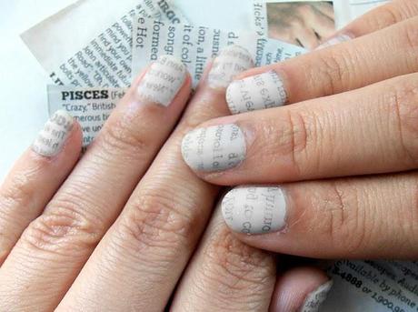 Vodka Newspaper Nails