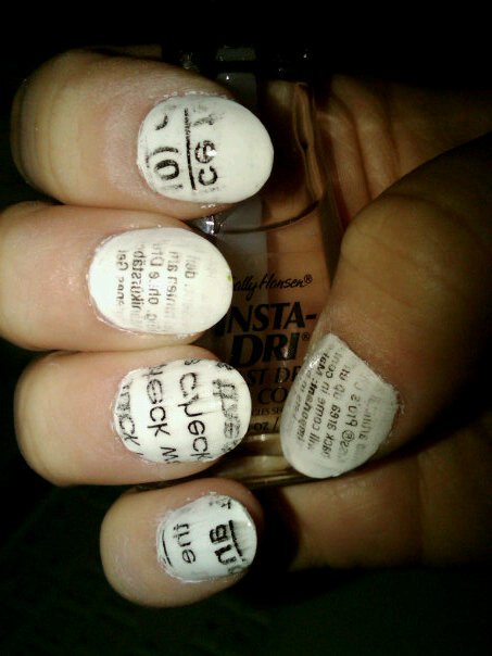 Vodka Newspaper Nails