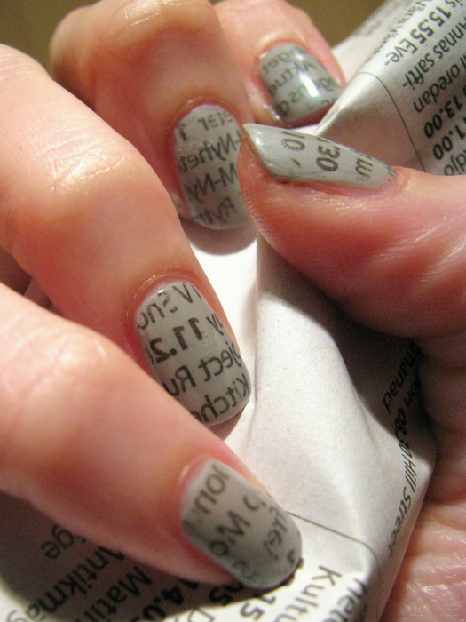 Vodka Newspaper Nails